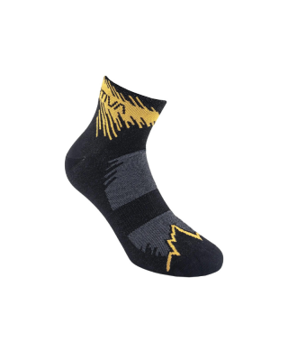 Pánske ponožky LA SPORTIVA Fast running socks black/yellow